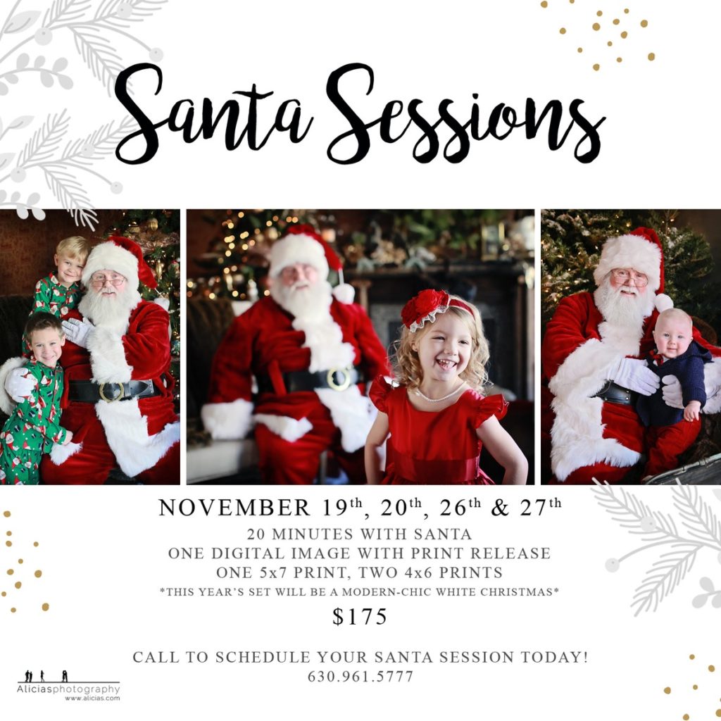 Santa Clause Photography Photo Sessions 2016 Naperville Chicago Hindale Oak Park Evanston OakBrook Wheaton Glen Ellyn